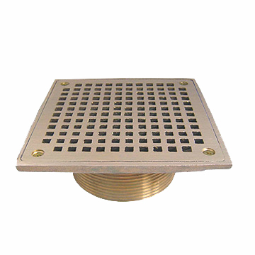 Bronze Square Floor Drains 3 3/4" x 4"